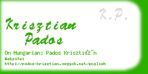 krisztian pados business card